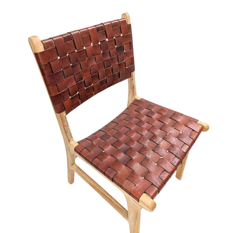 50cm H Solid Wood Side Chair, Oxblood Red
