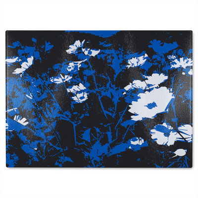 Field Of Flowers Glass Chopping Board