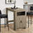 Contemporary Black Leather Look Barstools, Set of 2, with Curved Backrest and Sturdy Metal Frame for Comfortable Seating