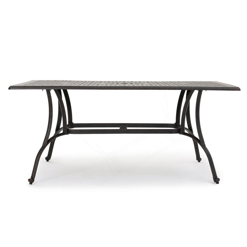 Outdoor Cast Aluminum Rectangular Dining Table