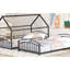 Metal Bunk Bed With Slide,Kids House Bed