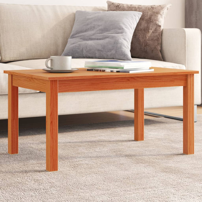 Annelie Solid Wood Coffee Table with Storage, 40cm H x 80cm L x 50cm W