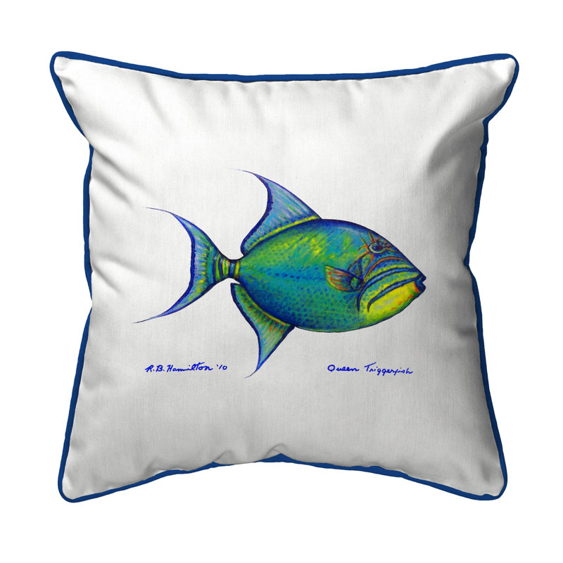 Coussin intérieur / extérieur Alaina Trigger Fish, Grand