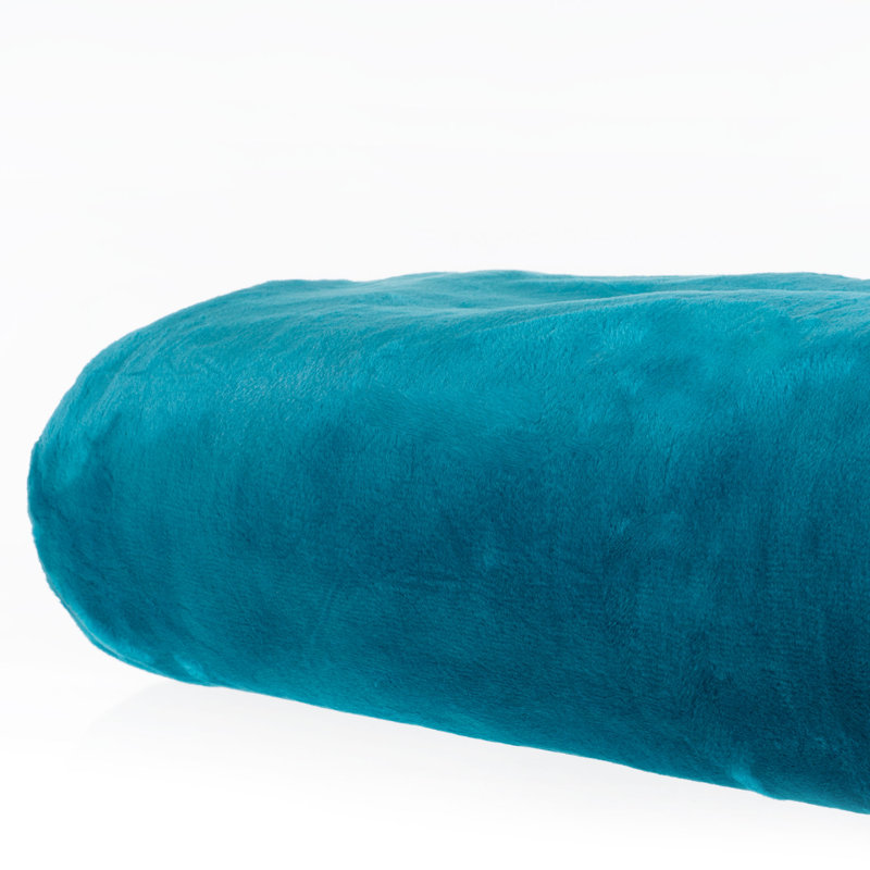 Aqua Twin Faux Fur Weighted Blanket 91" x 81" Machine Washable