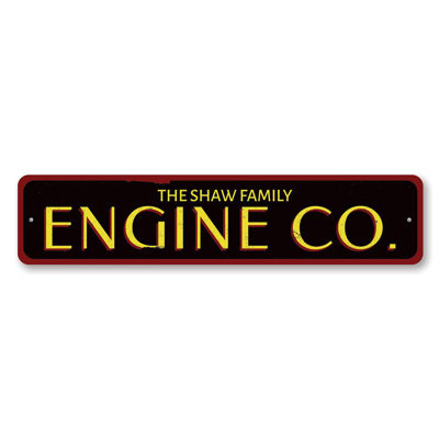 Engine Company Aluminum Sign
