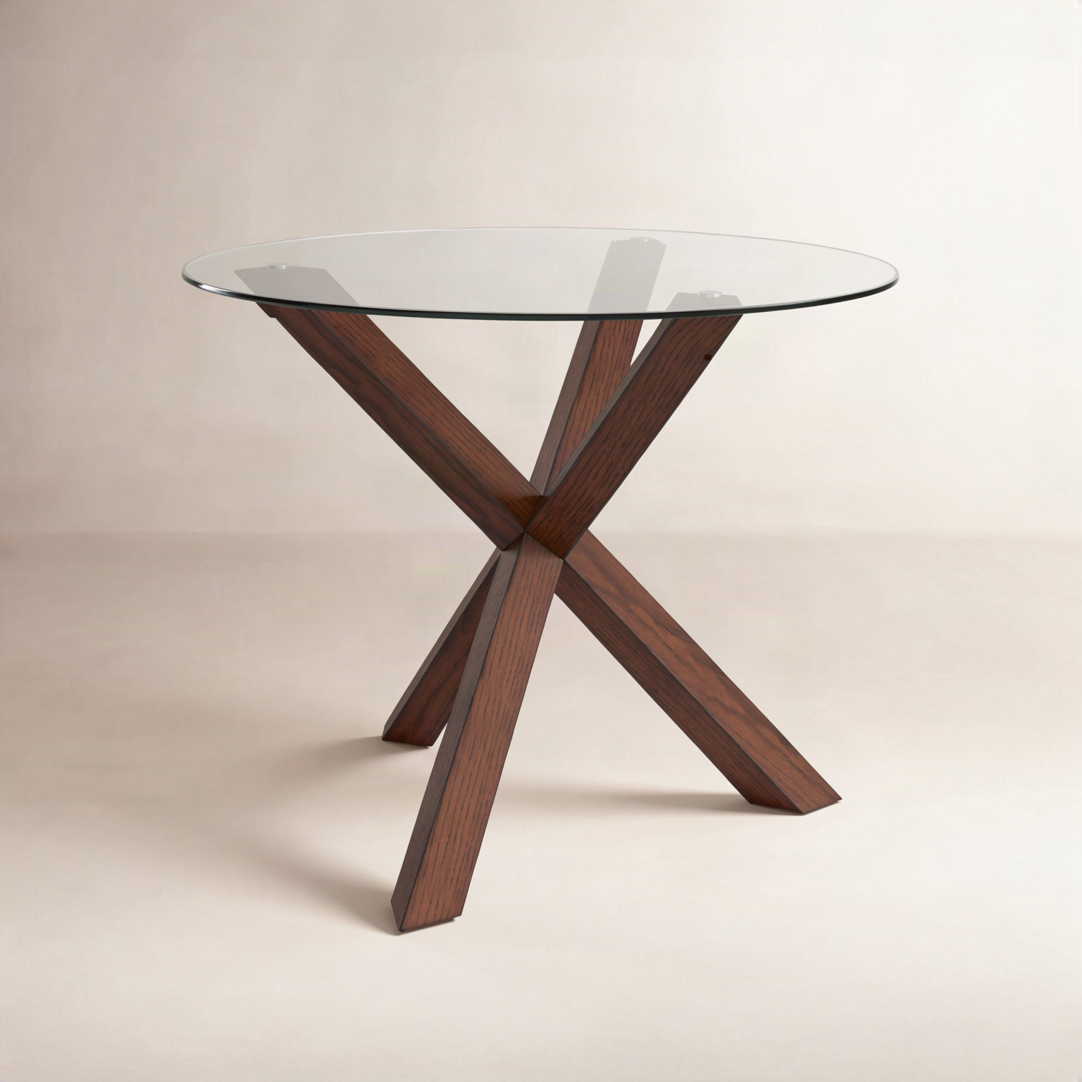 Barnett Round Dining Table, 30" H x 37.4" W x 37.4" L, Walnut