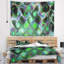 Tapisserie abstraite fractale vert foncé-28496432