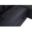 Canapé-lit modulaire en tissu de PVC noir 84,5 po Duilio avec chargeur USB
