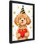 Cadre noir encadré noir fantaisiste caniche-121321577