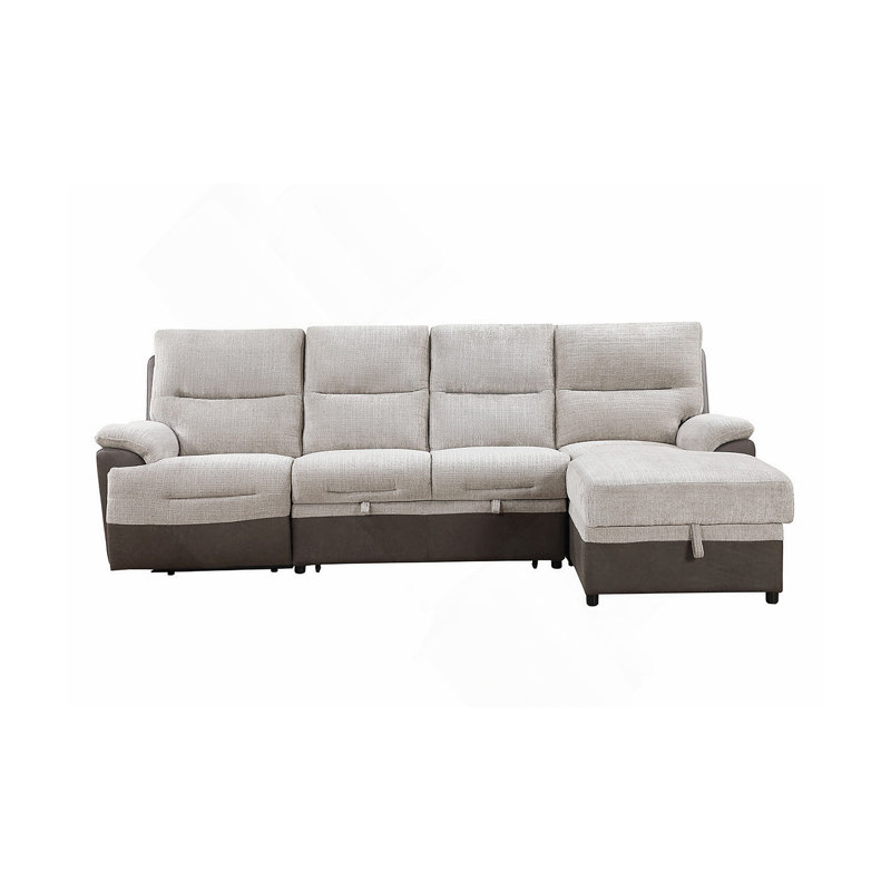Canapé modulaire beige / brun Kia avec Po et USB