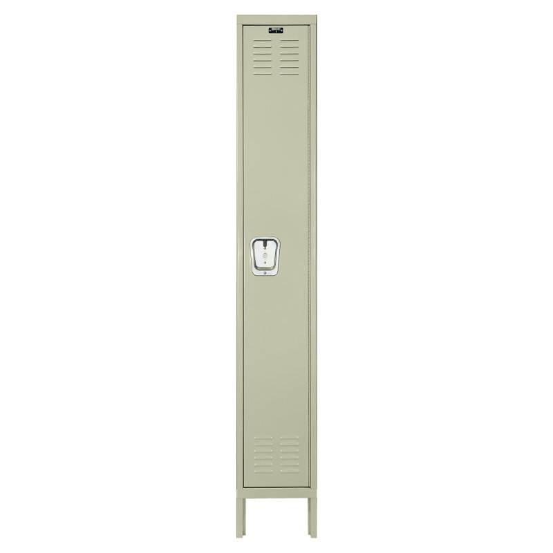 Casier haut de gamme Premium 1 niveau 1, Assemblé, H 78 po x l 15 po x P 15 po, Brun clair
