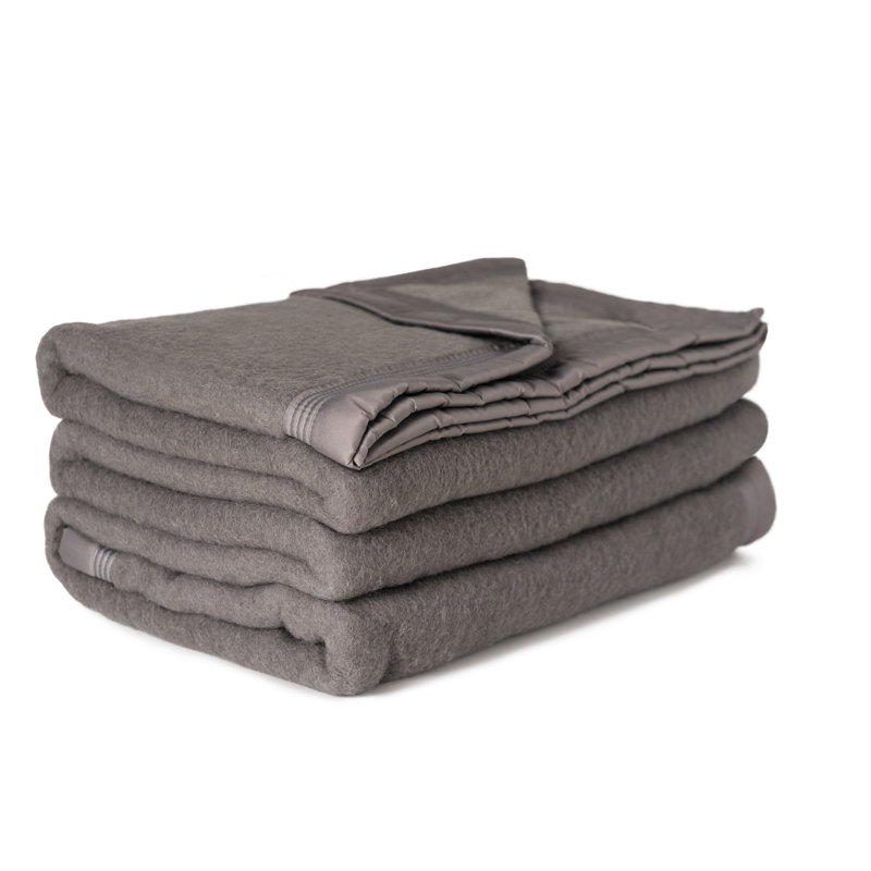 Couverture en laine Aurora, Simple, Gris