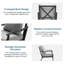 Chaise de patio avec coussins Cainnech