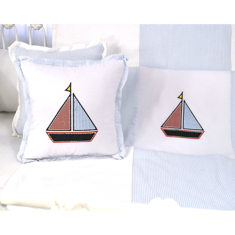 Sail Away Cotton Blend Throw Pillow