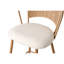 Ensemble de 2 tabourets de bar avec dossier en rotin, tabourets de comptoir rembourrés, tabourets de bar avec pieds en métal, tabourets de bar Boho pour îlot de cuisine, salle à manger (crème)