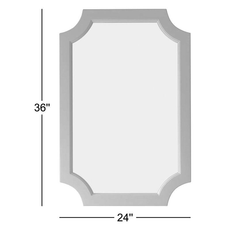 Gearhart Wood Concave Wall Mirror, Paris Gray