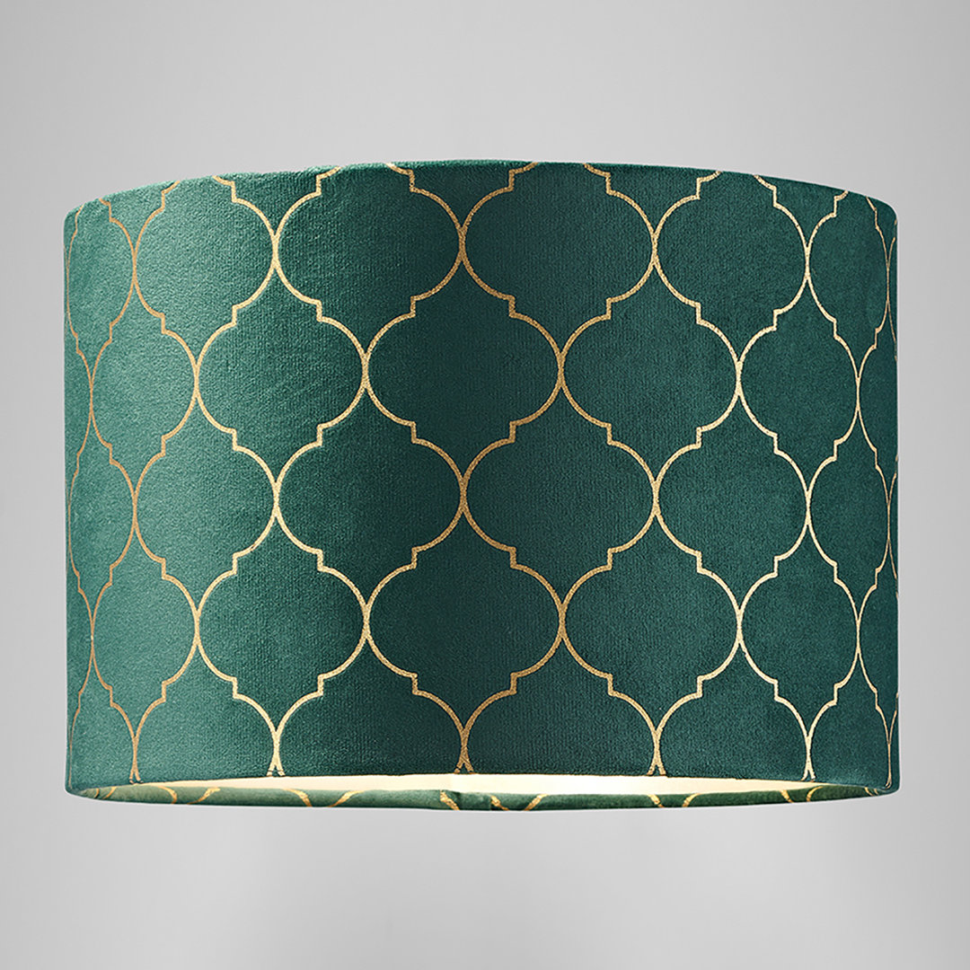 Modern Soft Brushable Velvet Lamp Shade With Gold Foil Decor By Rosdorf Park