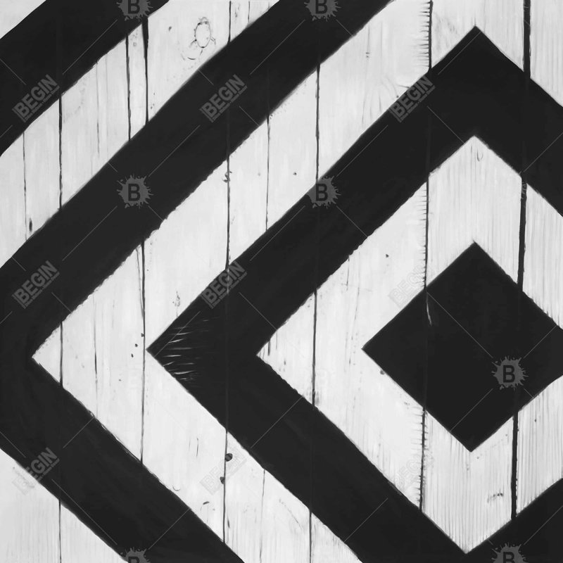 Rhombus on Wood - Rustic Canvas for Home Decor | Unique Design