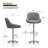 Calvyn Adjustable PU Leather Bar Stool Swivelling Counter Stool With Backrest Footrest-1230355134-1258321398