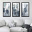 Indigo Field par Susan Jill - Ensemble de 3 cadres à images multiples-30750688