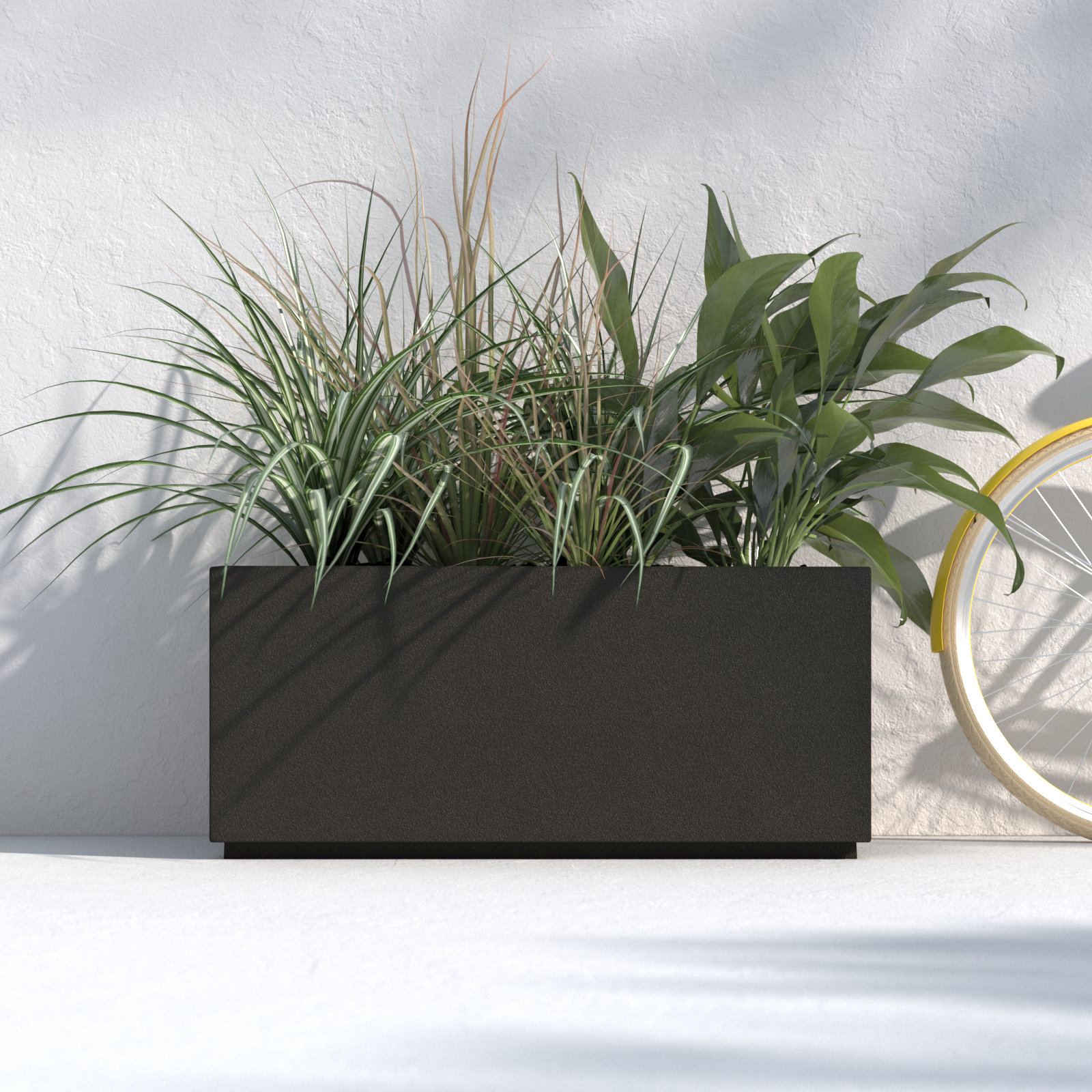 Gita 36" Planter Box, Slate Gray