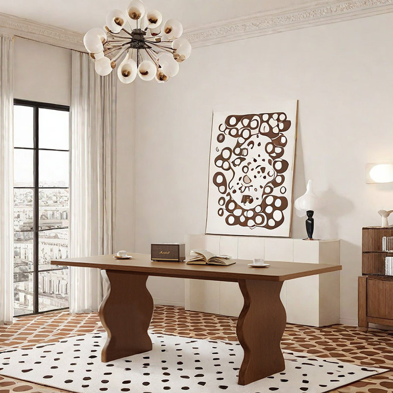 Table de salle à manger French Vintage, H 29,5 po x L 62,9 po x l 31,4 po