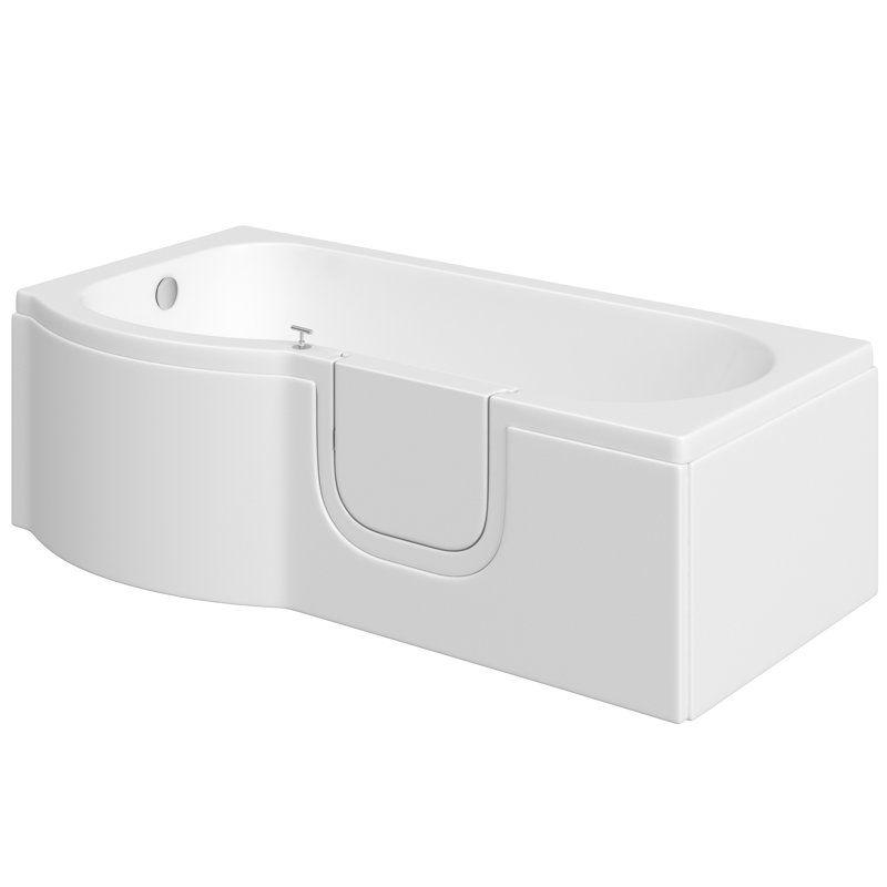 1675mm x 850mm Standard Acrylic Bathtub, Right