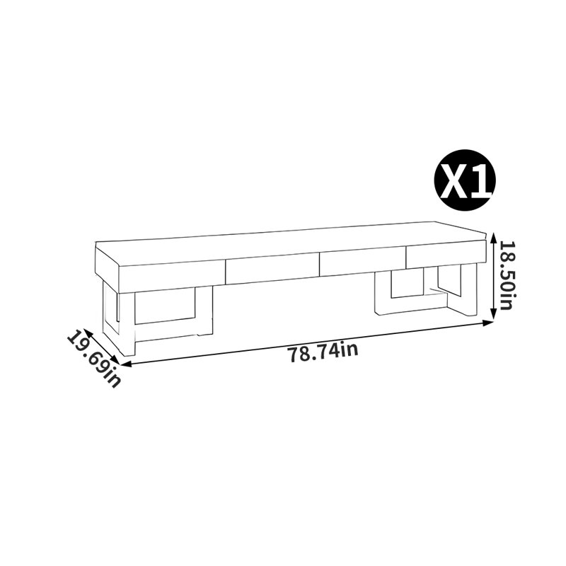 American style solid wood frame TV stand