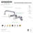 Kingston Double-Handle 2-Hole Wall-Mount Bridge Kitchen Faucet-33206320