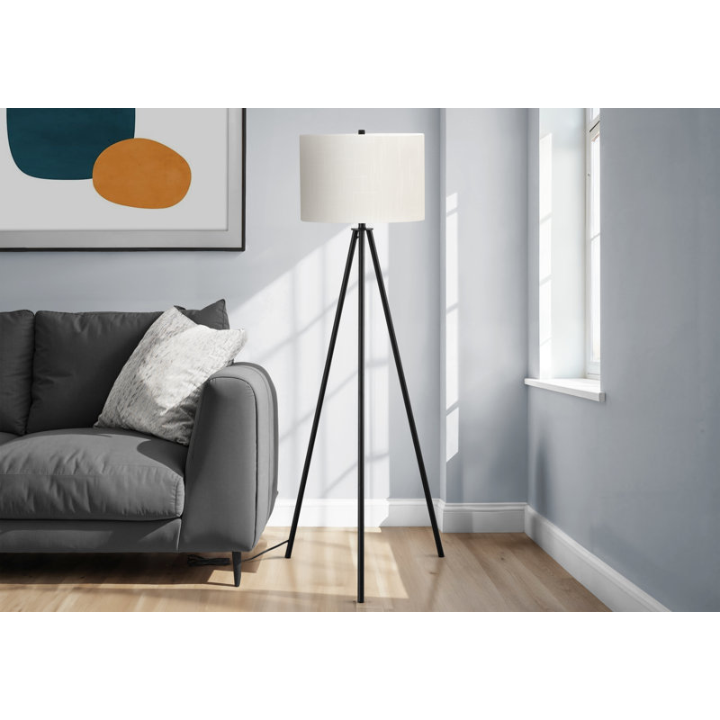 Lighting, H 63 ", lampe sur pied, contemporaine, Noir