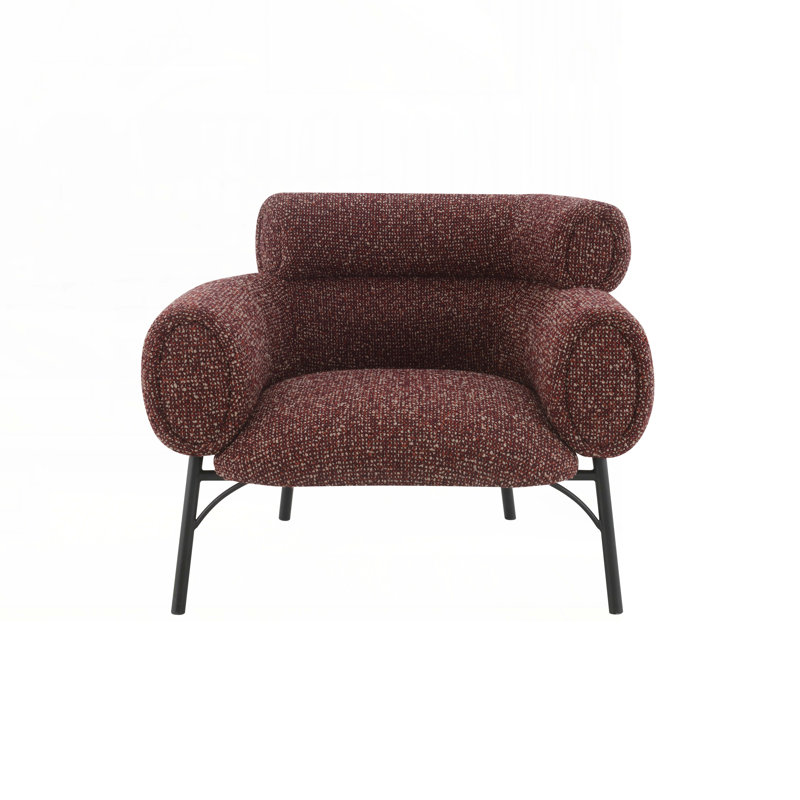 Fauteuil rembourré avec pieds en métal