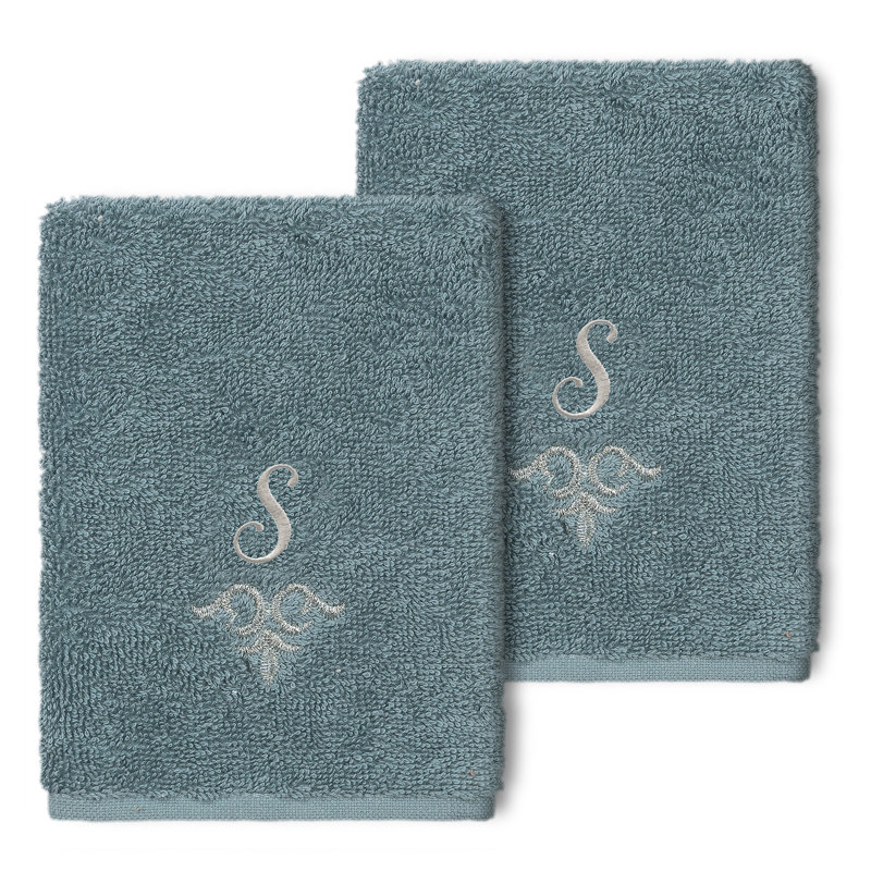 Monica Turkish Cotton Washcloth, S, Teal