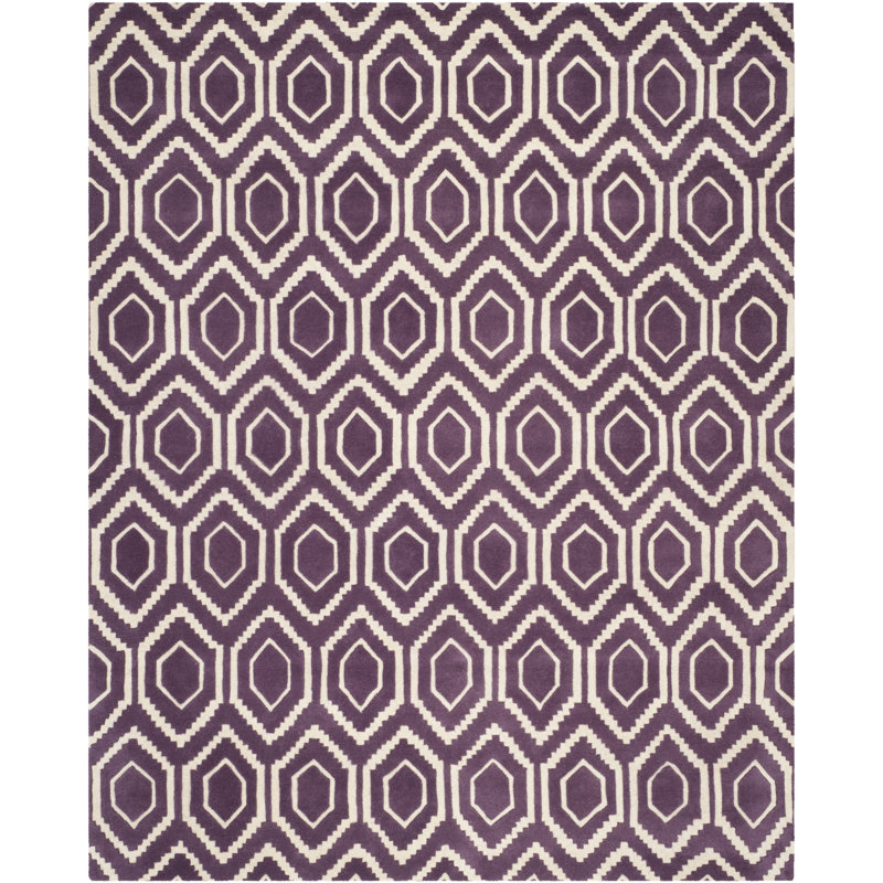 Tapis en laine touffeté à la main Deedie, Rectangle 8 pi x 10 pi
