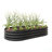 Raised Garden Bed Outdoor,   Oval Large Metal Raised Planter Bed For For Plants, Vegetables, And Flowers - Black-1769120869-1769120867
