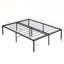 Structure de lit double, structure de lit en métal robuste, assemblage rapide et facile, sans bruit, noir-1878560368
