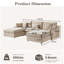 Elowen U-Shaped Modular Sectional Plush Sofa With Movable Ottoman-176367008