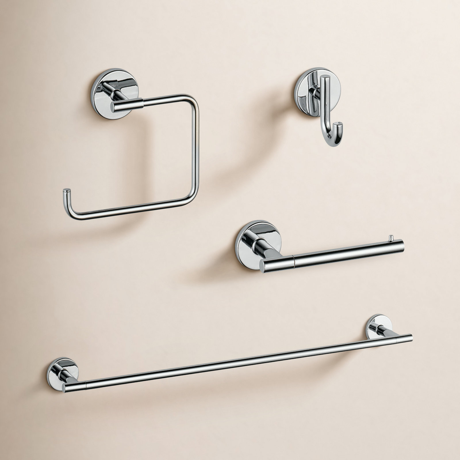 Trinsic 4-Piece Bathroom Hardware Set, Chrome