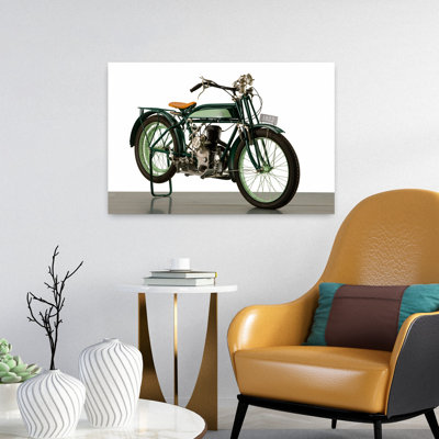 1925 D.F.R 250Cc, moto, paysage abstrait classique, art mural