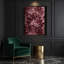 "Abstract Florals 5", art mural sur toile rouge-52302530