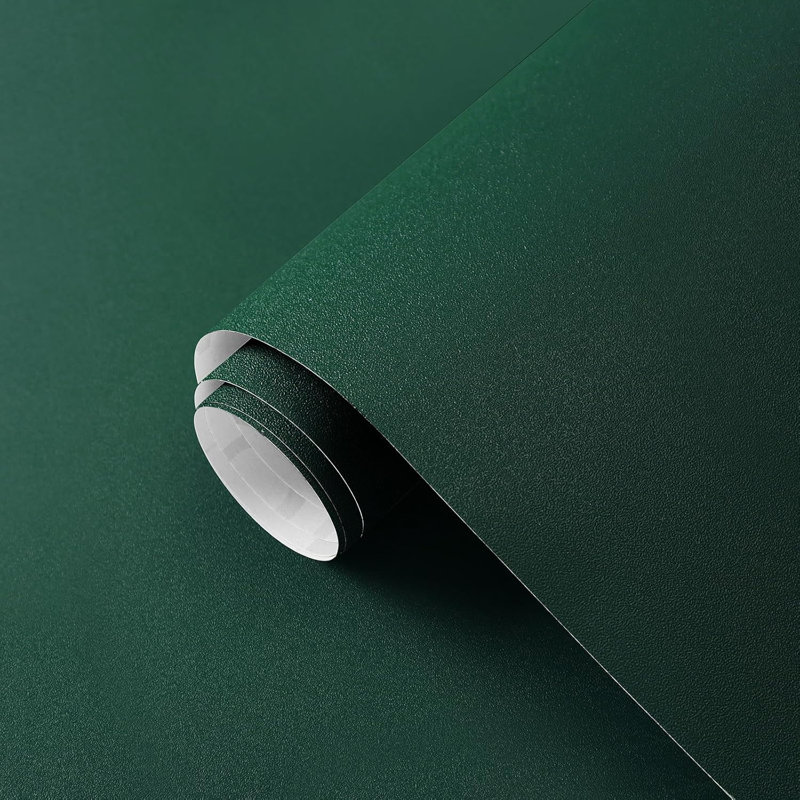 Papier peint adhésif vert mat Tatyanna