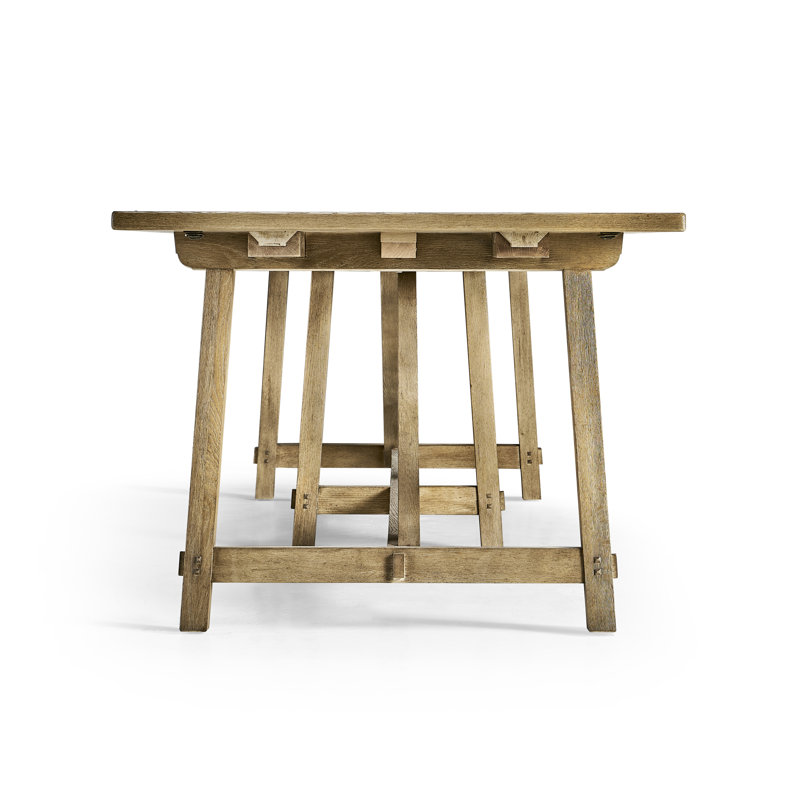Sidereal Solid Oak Dining Table, Stripped Brown Chestnut
