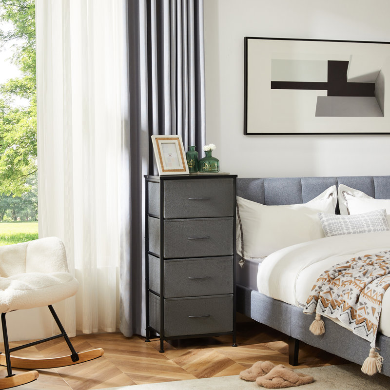 Sybella 8 Drawers Storage Dresser Chest, Gray