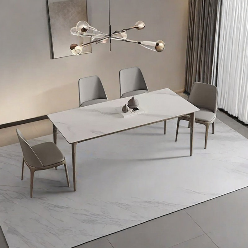 Italian-style rectangular rock plate dining table