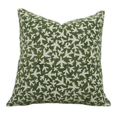 Floral Cotton Outdoor Pillow Cover