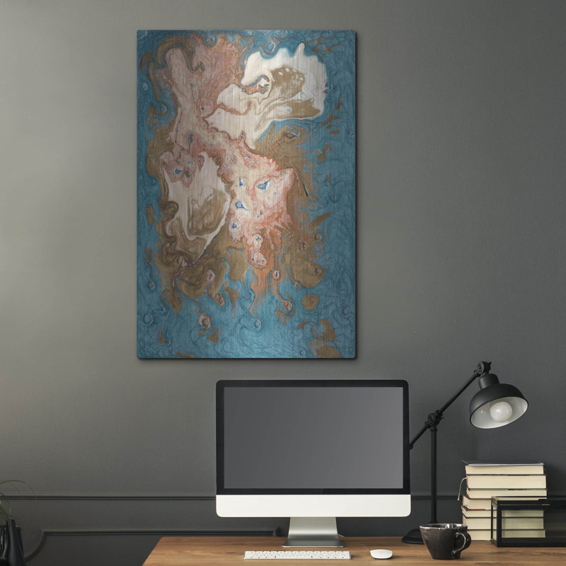 «Reef 2» par Alicia Ludwig, art mural en métal, H 36 po x l 24 po