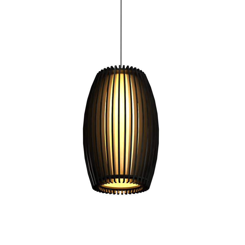 Luminaire suspendu Stecche Di Legno, H 11,81 po x l 7,87 po x P 7,87 po, Gris anthracite