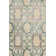 Rococo Geometric Area Rug in Jade/Dusty Teal/Silver/Gray Blue