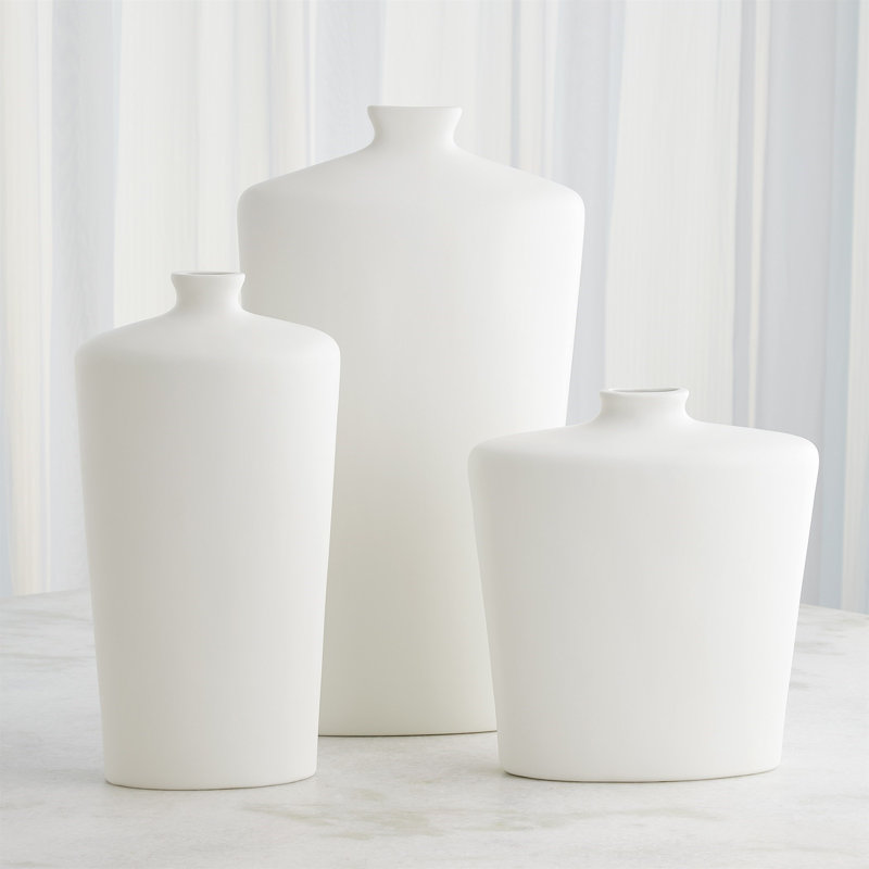 Terzo Handmade Ceramic Table Vase, 13.5" H x 12" W x 4.5" D