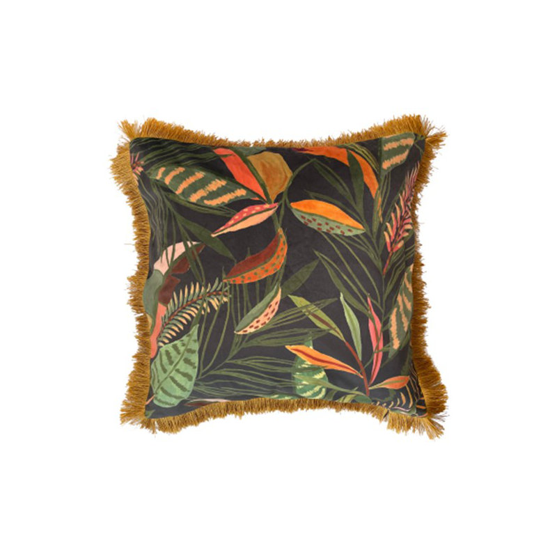 Akir Abstract BLACK/GOLD Sqaure Throw Cushion
