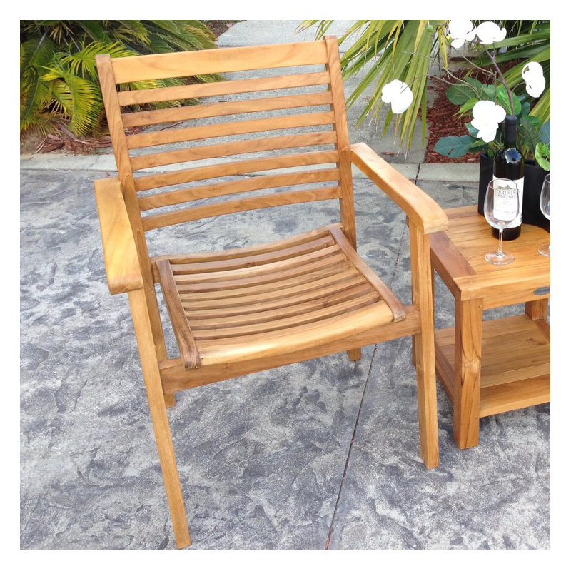 Chaise de patio empilable Cilla
